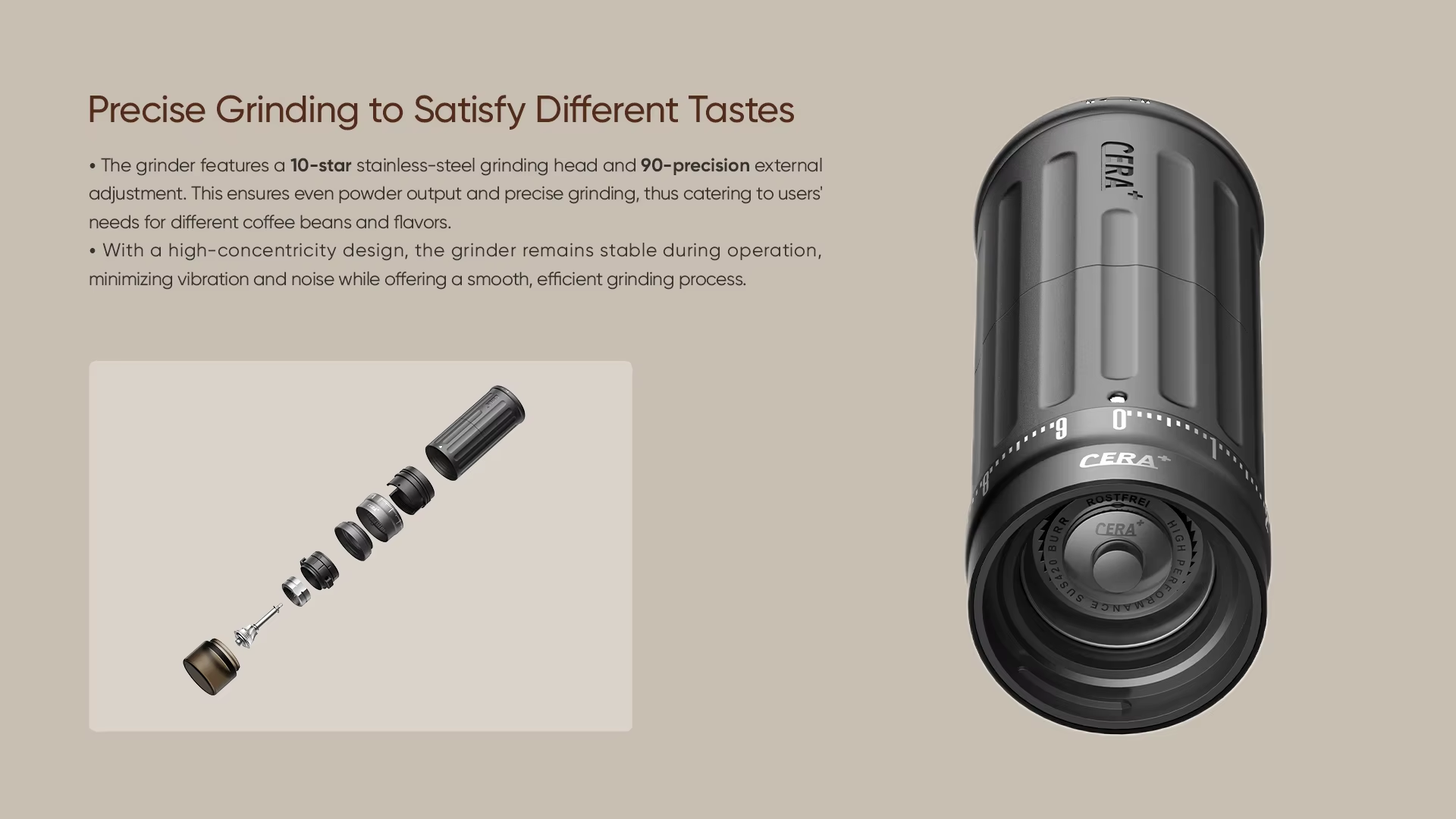 Cera+ Portable Electric Coffee Grinder - Image 11